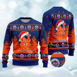 2025 Mets Snowflakes Christmas Ugly Sweater 1