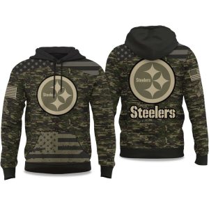 2025 Steelers Salute to Service Camo Hoodie 1