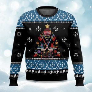 Happy Hockeyday Ugly Christmas Sweater 1
