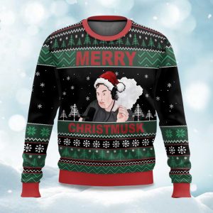2025 Merry Christmusk Elon Musk Ugly Christmas Sweater 1