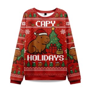 2025 Capybara Celebration Christmas Ugly Sweater 1