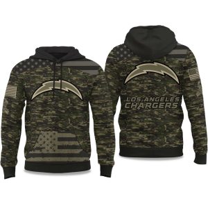 2025 Chargers Salute to Service Camo Hoodie 1