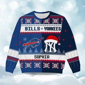 2025 Christmas Bills x Yankees Ugly Sweater