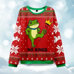 No Kings Protest Ugly Christmas Sweater