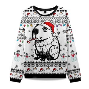 2025 Capybara Smoking Christmas Ugly Sweater 1