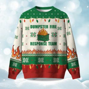 2025 Christmas Dumpster Fire Response Team Ugly Sweater 1