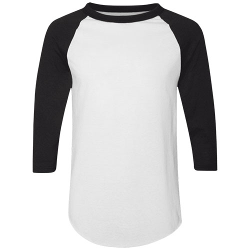 BLACK SLEEVES/HEATHER WHITE