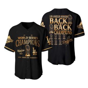 Dodgers World Series Champions 2025 Gold Baseball Jersey