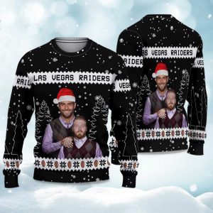 2025 Raiders Jimmy Garoppolo x Maxx Crosby Football Christmas Ugly Sweater 1