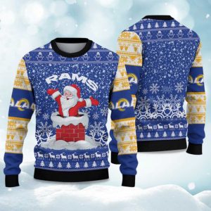 2025 Rams Funny Santa Christmas Ugly Sweater 1