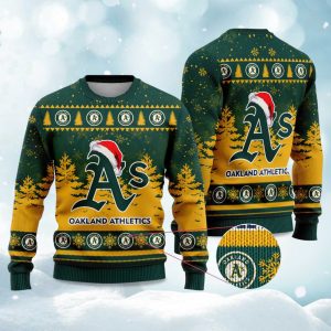 2025 Athletics Snowflakes Christmas Ugly Sweater 1