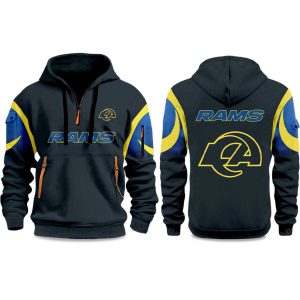 Rams Rivalries Mid Night Mode Uniforms 2025 Quarter Zip Hoodie