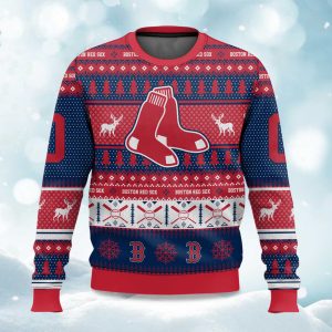 2025 Christmas Boston Red Sox Personalized Ugly Sweater 1