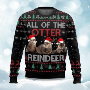 All Of Otter Reindeer Ugly Christmas Sweater