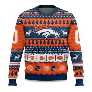 2025 Christmas Broncos Personalized Ugly Sweater 1