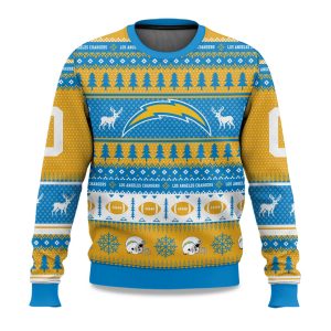 2025 Christmas Chargers Personalized Ugly Sweater