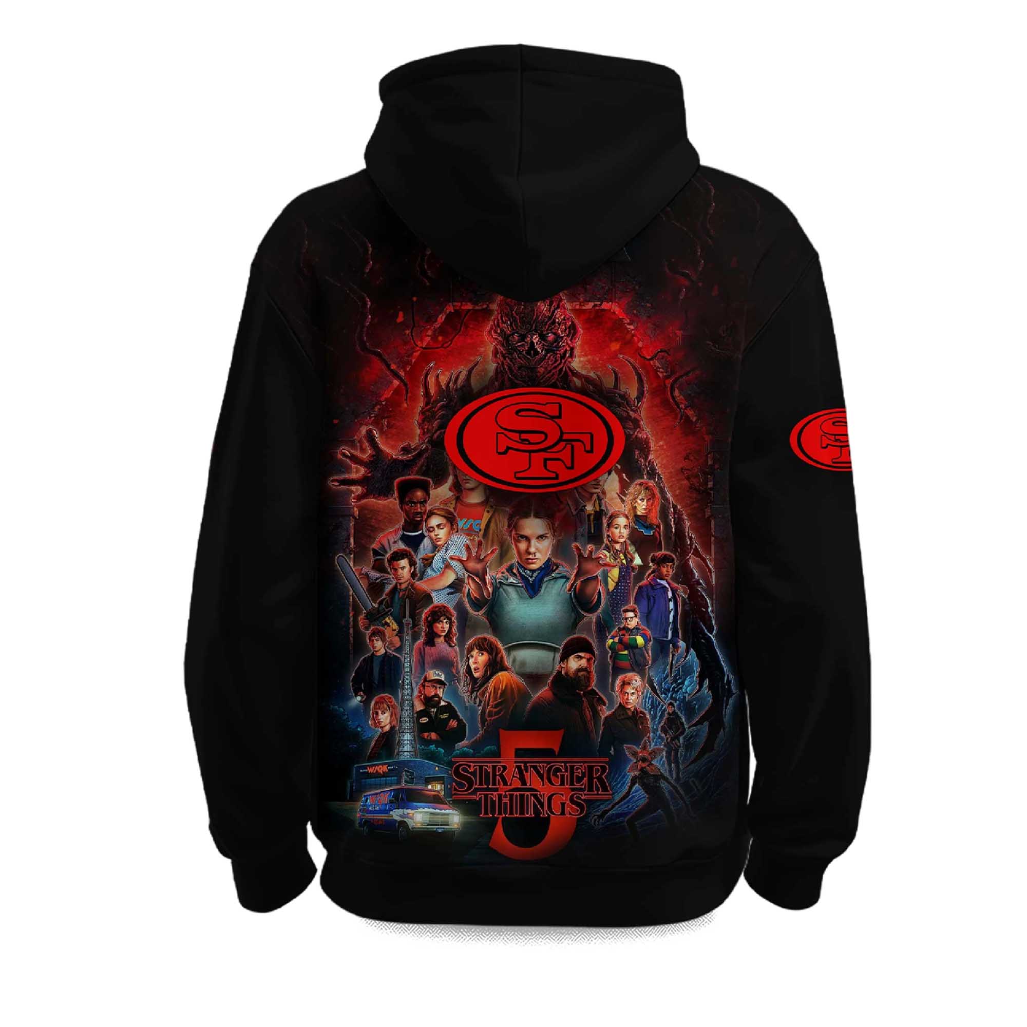 2022 49ers x Stranger Things 5 Hoodie 3 2022 49ers x Stranger Things 5 Hoodie 3