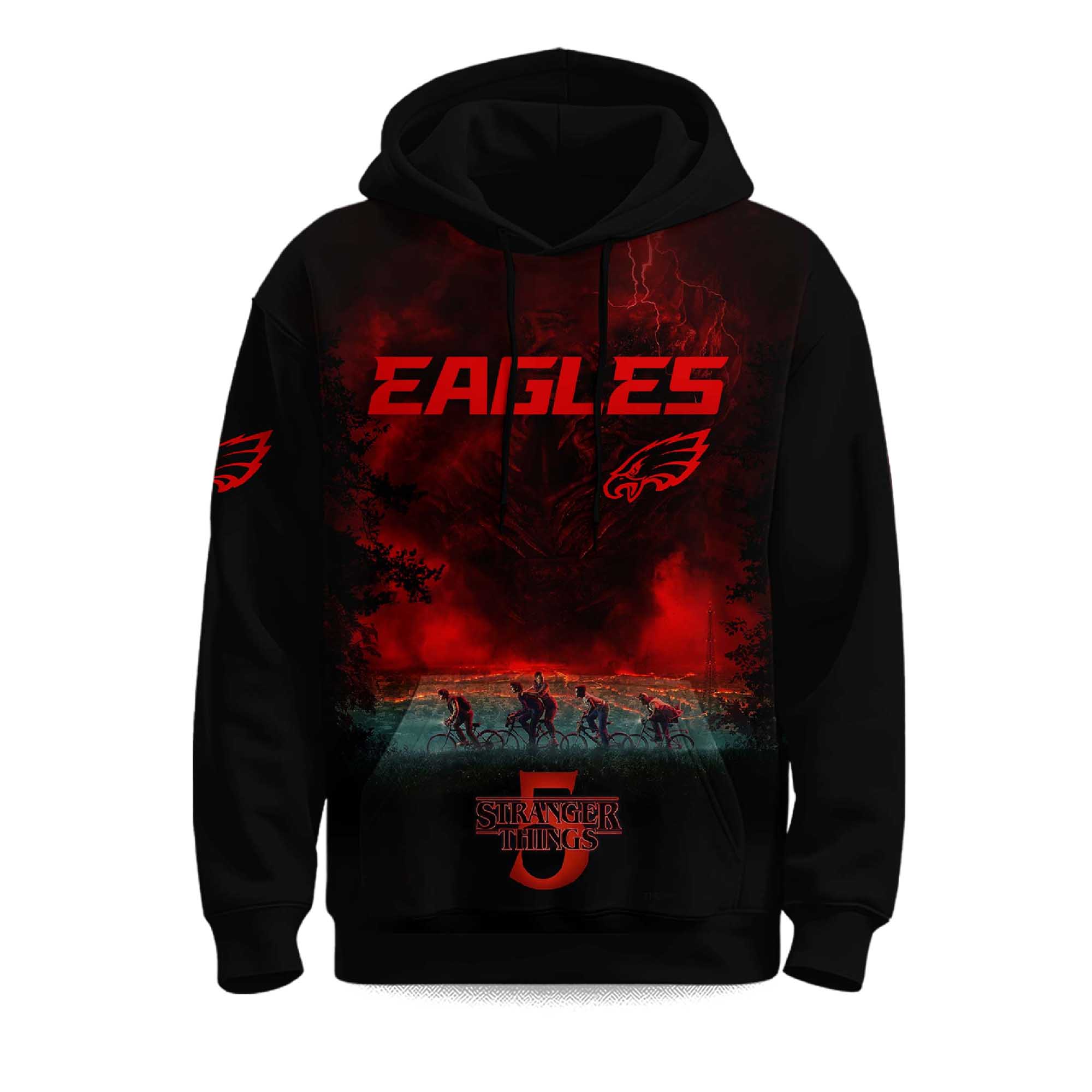 2023 Eagles x Stranger Things 5 Hoodie 2 2023 Eagles x Stranger Things 5 Hoodie 3