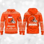 2025 Browns Reindeer football Christmas Hoodie