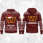 2025 Commanders Reindeer football Christmas Hoodie