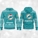 2025 Dolphins Reindeer football Christmas Hoodie