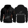 2025 Eagles Back In Black Quater Zip Hoodie