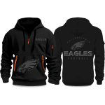 2025 Eagles Back In Black Quarter Zip Hoodie