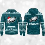 2025 Eagles Reindeer football Christmas Hoodie