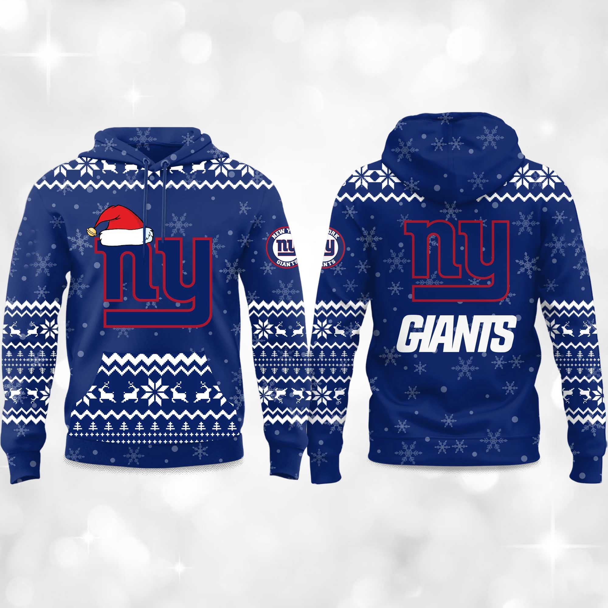 2025 Giants Reindeer football Christmas Hoodie 2025 Giants Reindeer football Christmas Hoodie