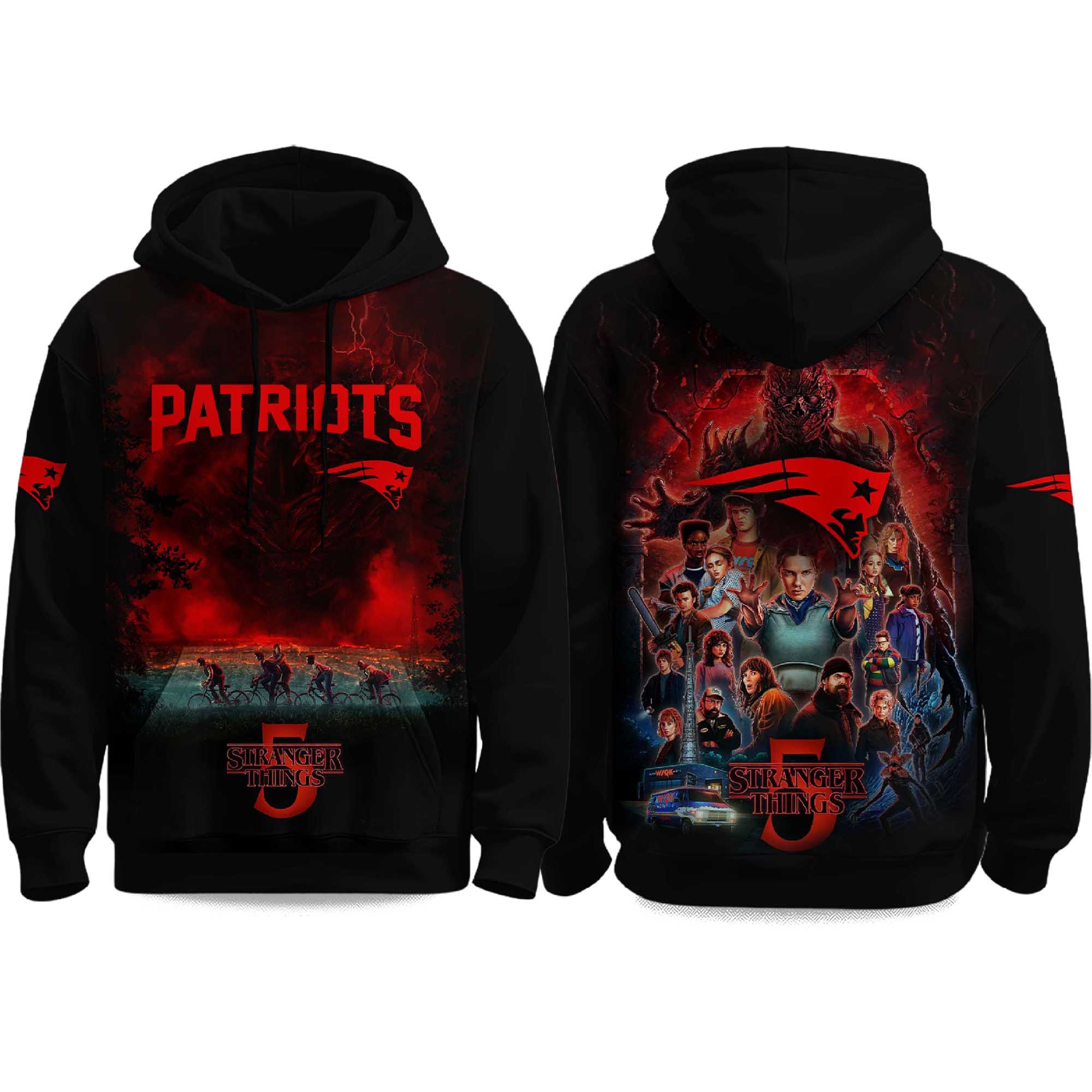 2025 Patriots x Stranger Things 5 Hoodie 2025 Patriots x Stranger Things 5 Hoodie