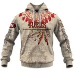 2025 Personalized 49ers Football Native American Heritage Zipper Hoodie
