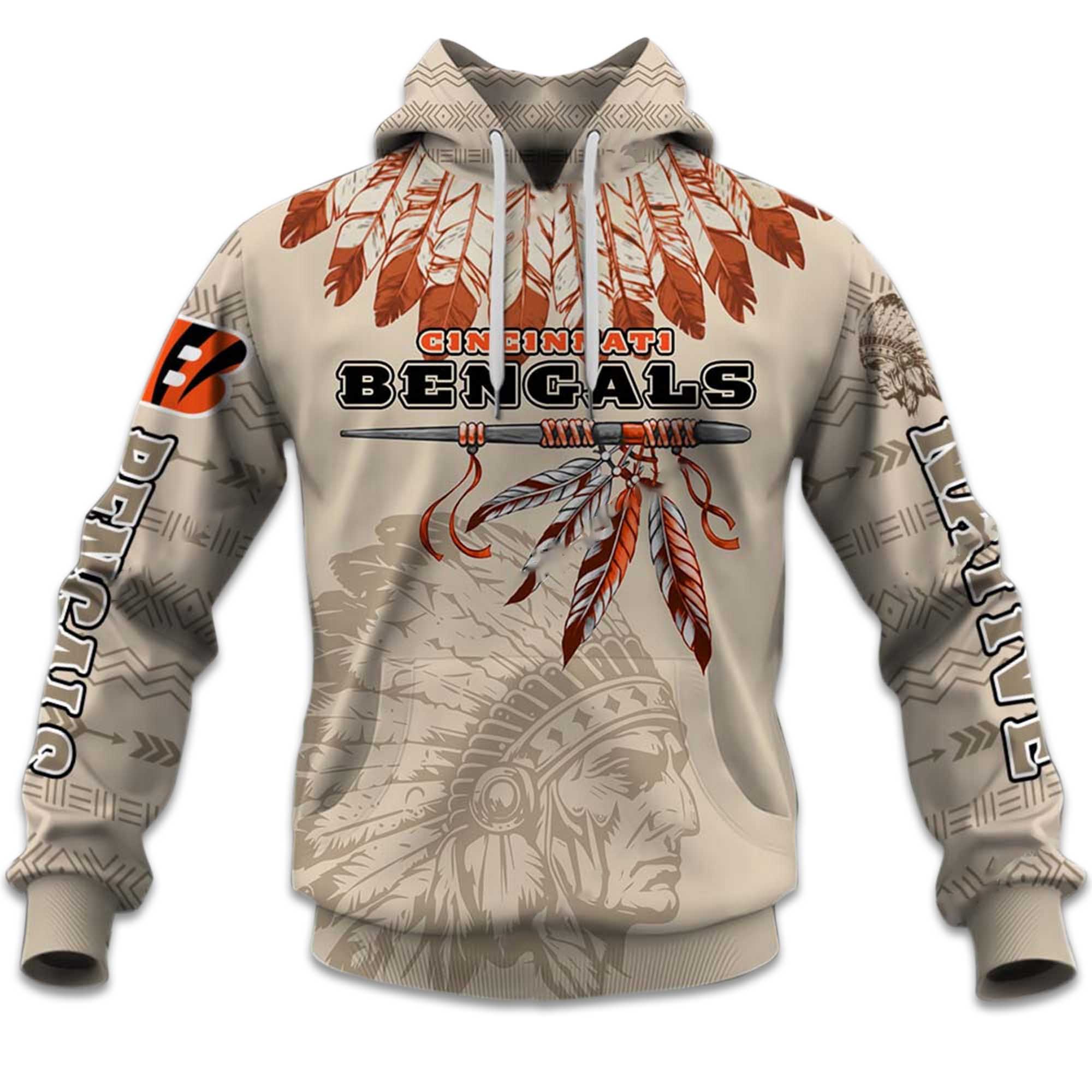 2025 Personalized Bengals Football Native American Heritage Hoodie 2 2025 Personalized Bengals Football Native American Heritage Hoodie 2