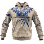 2025 Personalized Bills Football Native American Heritage Zipper Hoodie