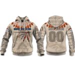 2025 Personalized Broncos Football Native American Heritage Hoodie
