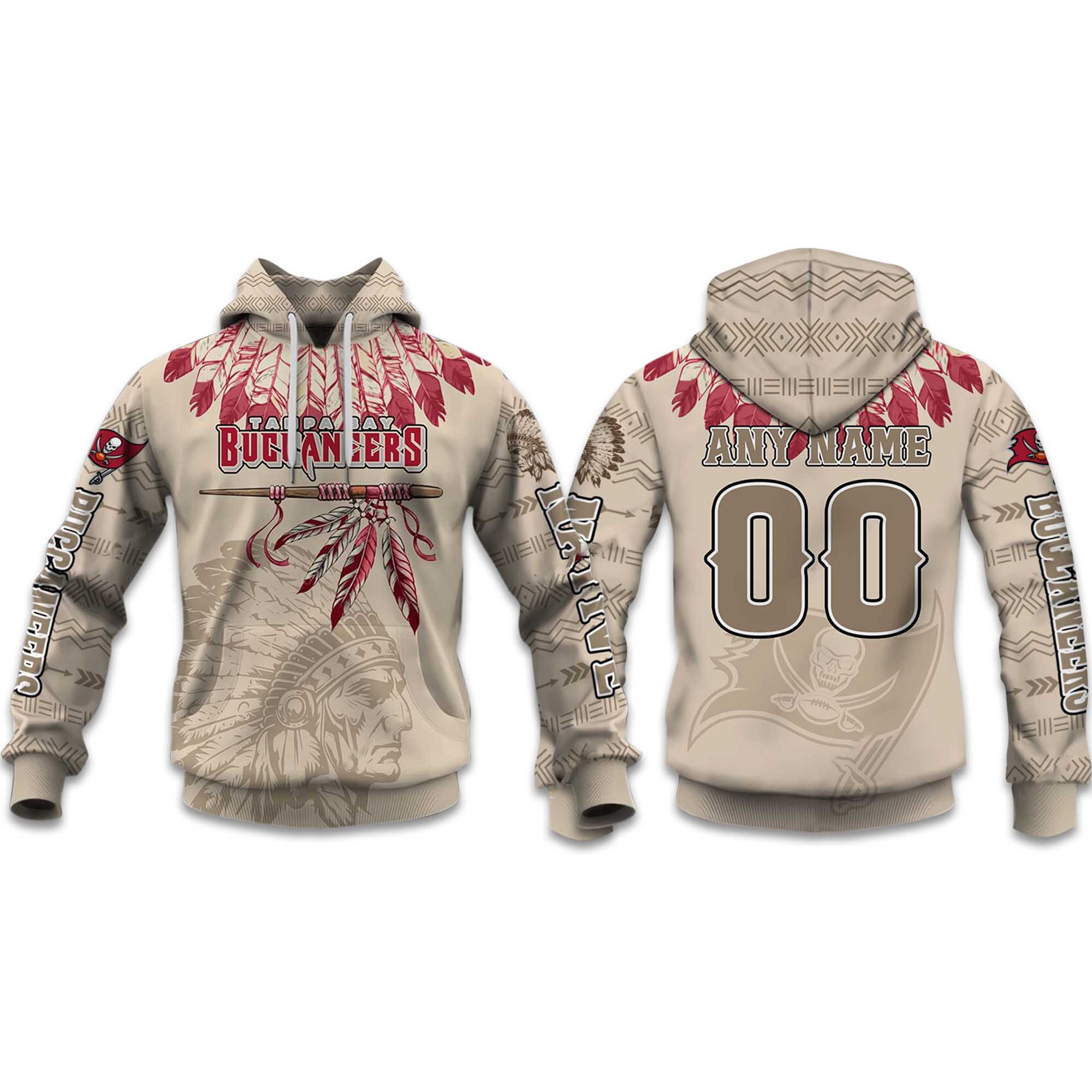 2025 Personalized Buccaneers Football Native American Heritage Hoodie 2025 Personalized Buccaneers Football Native American Heritage Hoodie