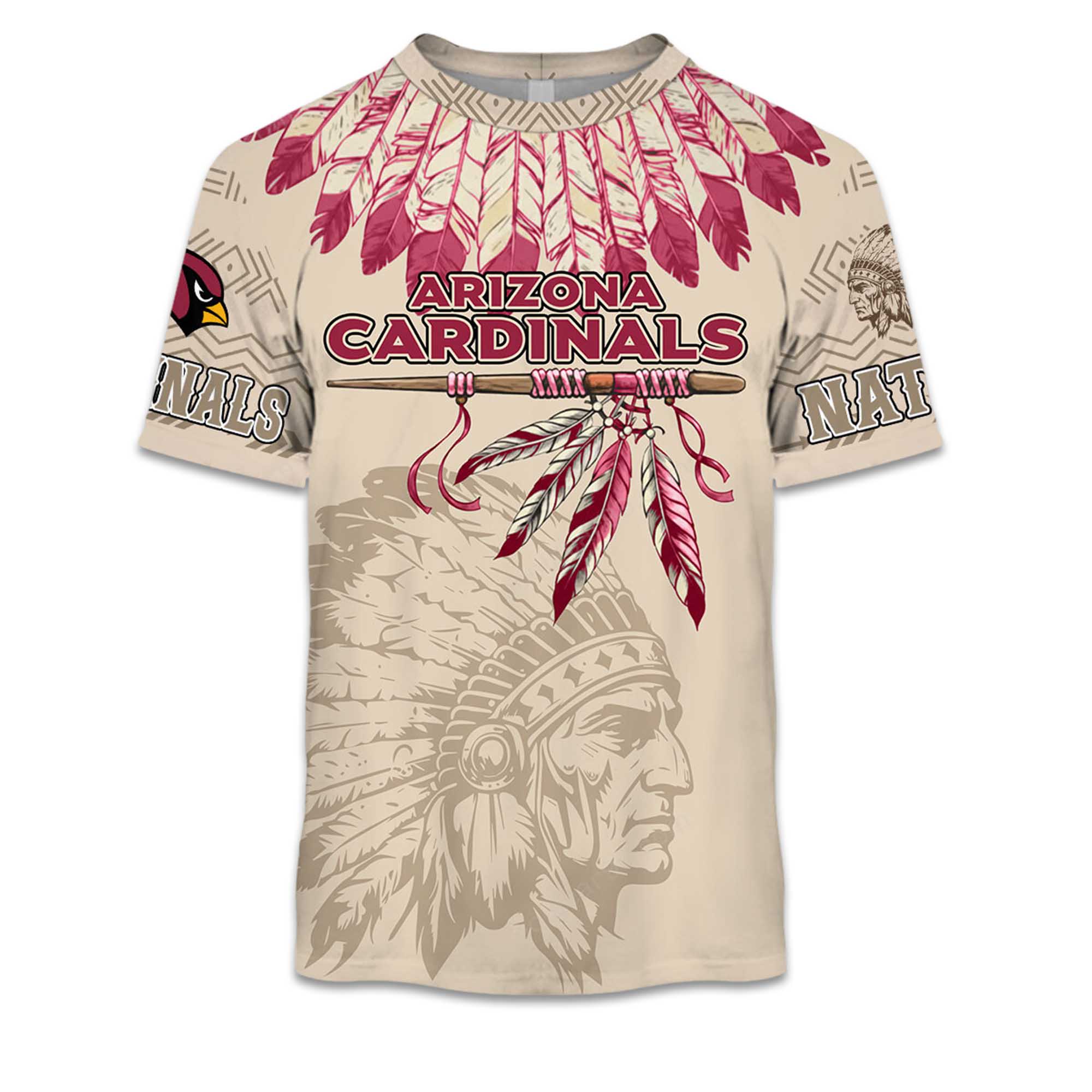2025 Personalized Cardinals Football Native American Heritage Shirt 2 2025 Personalized Cardinals Football Native American Heritage Shirt 2