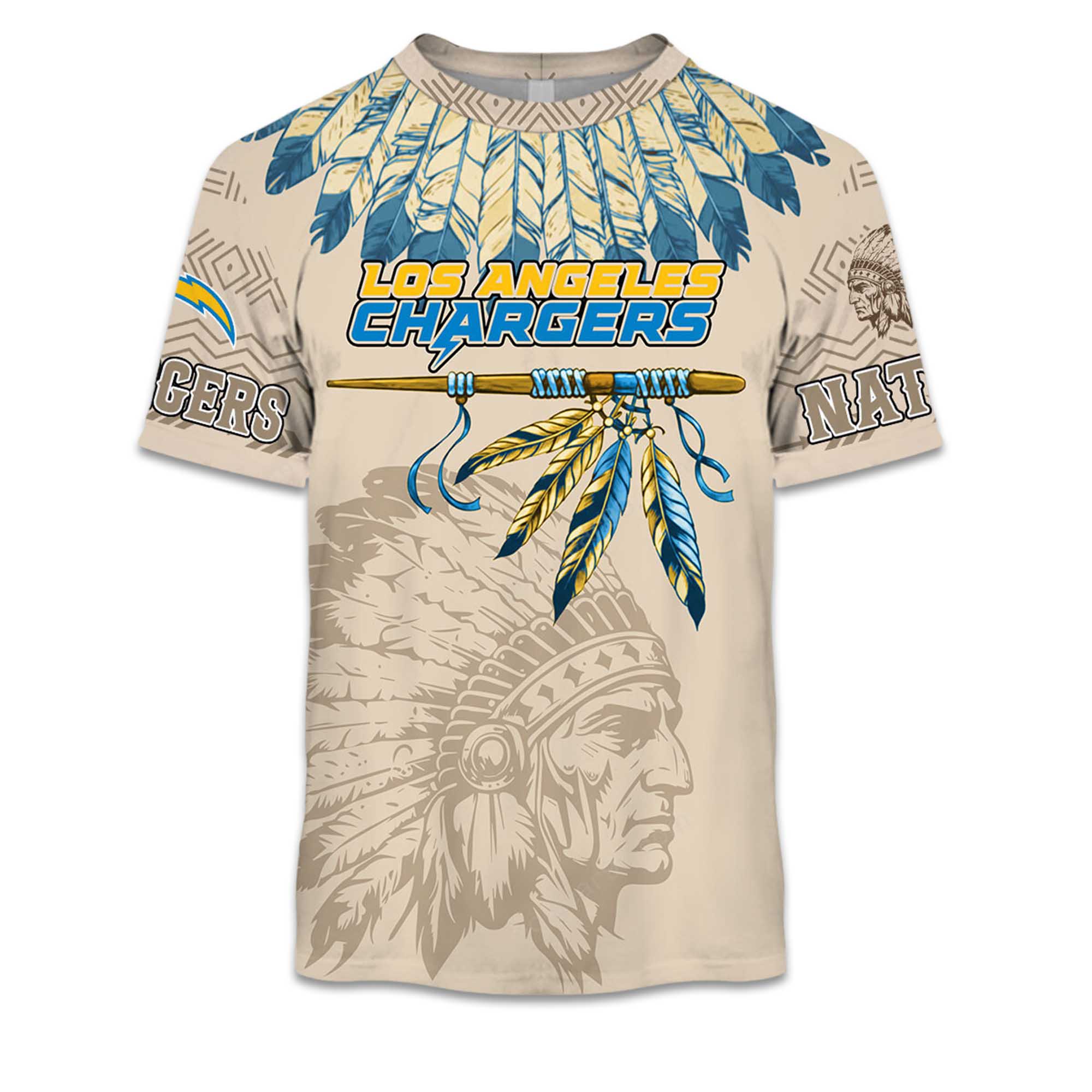 2025 Personalized Chargers Football Native American Heritage Shirt 2 2025 Personalized Chargers Football Native American Heritage Shirt 2