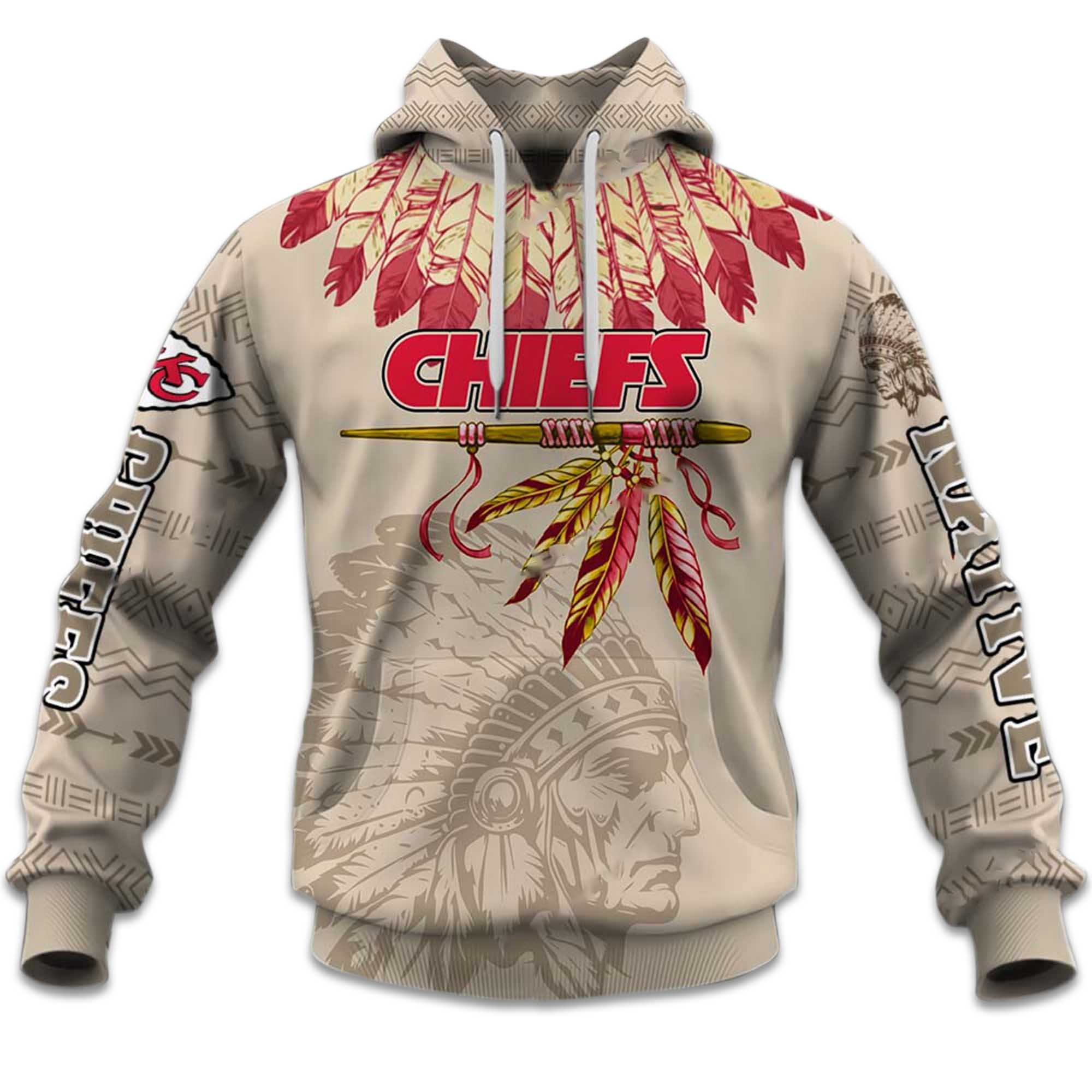 2025 Personalized Chiefs Football Native American Heritage Hoodie 2 2025 Personalized Chiefs Football Native American Heritage Hoodie 3