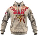 2025 Personalized Chiefs Football Native American Heritage Zipper Hoodie