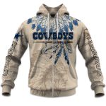 2025 Personalized Cowboys Football Native American Heritage Zipper Hoodie