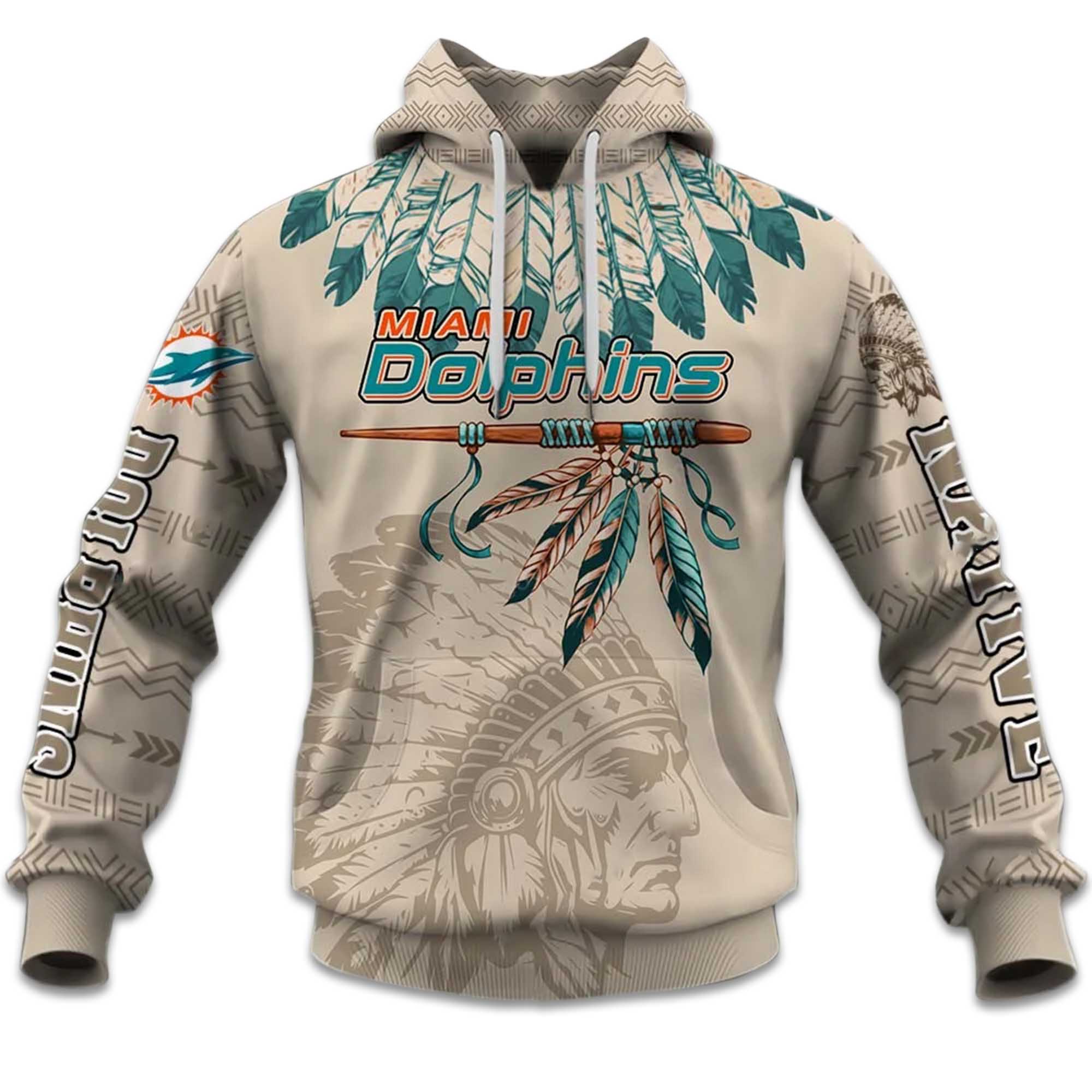 2025 Personalized Dolphins Football Native American Heritage Hoodie 2 2025 Personalized Dolphins Football Native American Heritage Hoodie 2