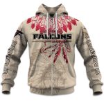 2025 Personalized Falcons Football Native American Heritage Zipper Hoodie