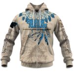 2025 Personalized Panthers Football Native American Heritage Zipper Hoodie