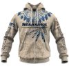 2025 Personalized Seahawks Football Native American Heritage Zipper Hoodie