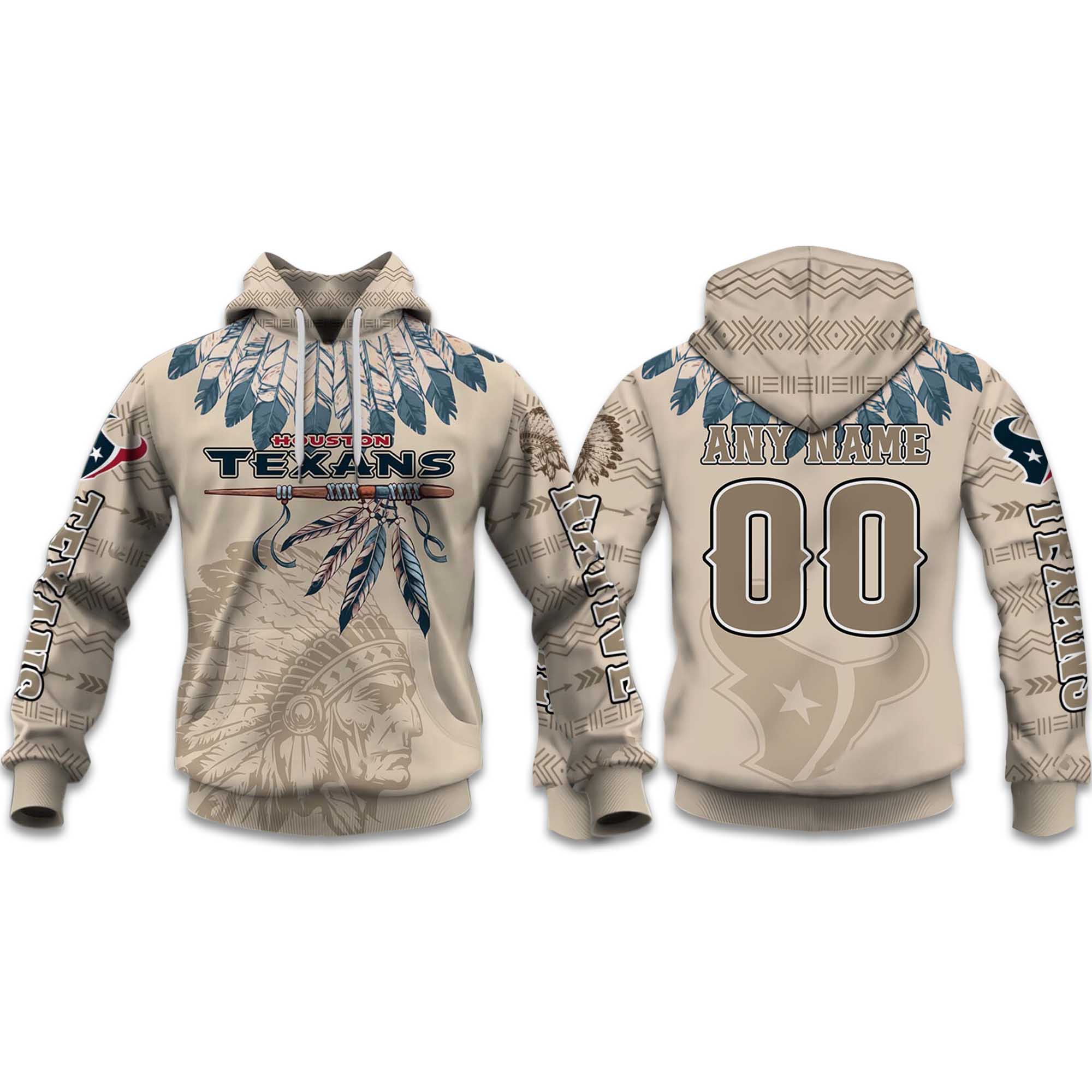 2025 Personalized Texans Football Native American Heritage Hoodie 2025 Personalized Texans Football Native American Heritage Hoodie