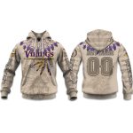 2025 Personalized Vikings Football Native American Heritage Hoodie