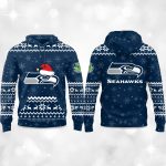 2025 Seahawks Reindeer football Christmas Hoodie