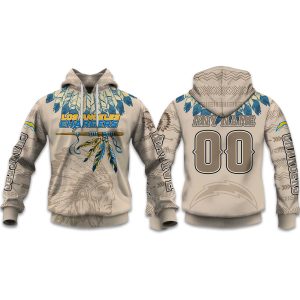 2025 Personalized Chargers Football Native American Heritage Hoodie 1