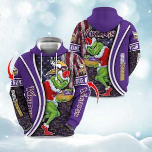 Vikings The Grnch Christmas Football Hoodie 1