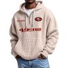 49ers Personalized Quarter Zip Waffle Hoodie 6 49ers Personalized Quarter Zip Waffle Hoodie (2)